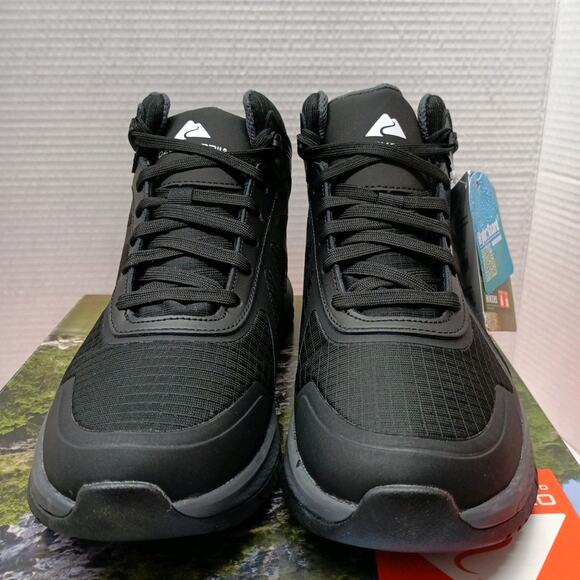 Men’s size 9.5 Ozark Trail Tech Hiker Waterproof Boots Black - Picture 2 of 8